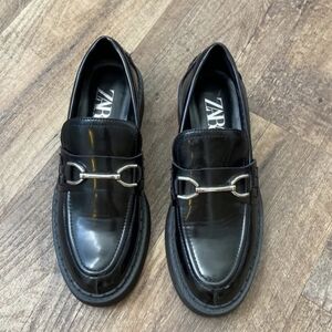 Zara Womens Black Loafers